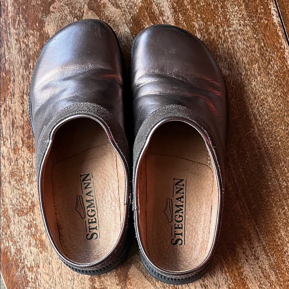 Stegmann Women's Brown Leather Mules